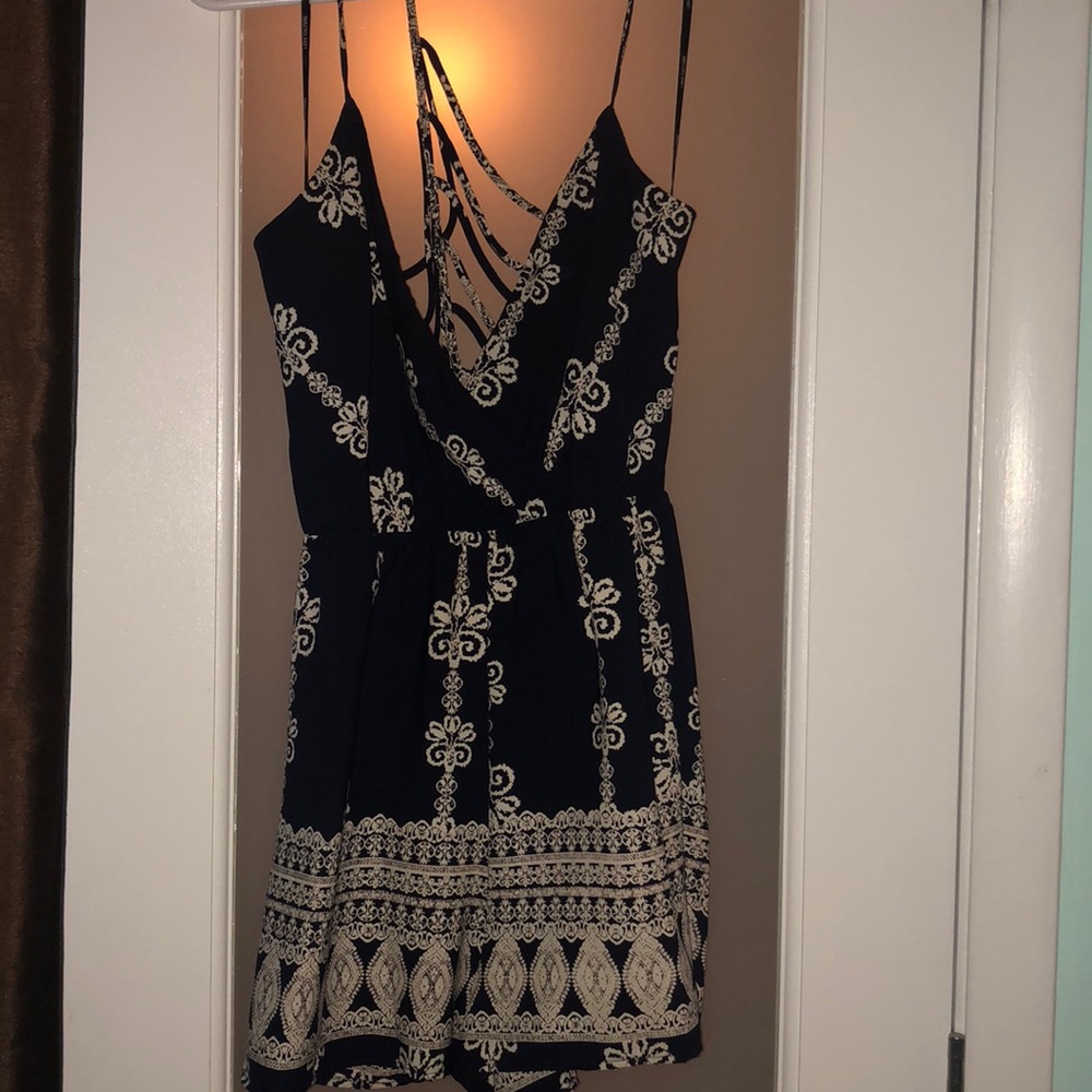 Navy blue romper